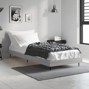 Estrutura cama 75x190 cm derivados de madeira cinzento sonoma