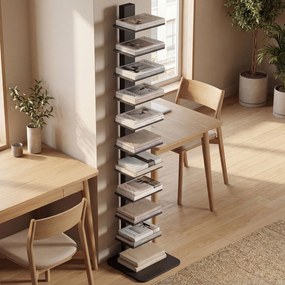 Estante Vertical em Coluna Alta com 11 Prateleiras Estante Pomada de Lodo Espaço Prateleira Industrial para Sala de Estar Quarto Escritório 34,5x41,5x