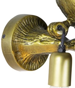 Candeeiro de parede vintage em latão - Animal Tucano