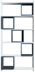 Secretária de Estudo e Estante Box – Branco e Azul – Secretária: 120x7