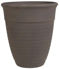 Vaso para plantas em pedra castanha 43 x 43 x 49 cm KATALIMA Beliani