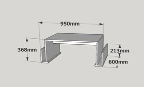 Mesa de Centro Magazin – Nogueira – 95x36,8x60 cm