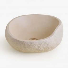 Lavabo Em Cimento Fedro Beige Creme - Sklum