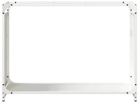 Suporte para lenha 90x28x65 cm aço laminado a frio branco