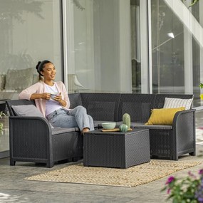 Mesa de arrumação para jardim Rosalie grafite
