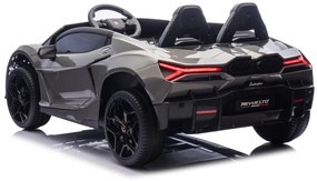 Carro elétrico para Crianças 2 Lugares Lamborghini Revuelto XL STRONG 24V, Rodas AR bombeado, Assento Couro ecológico Cinzento