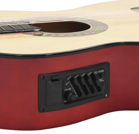 12 pcs conjunto de guitarra com equalizador e 6 cordas
