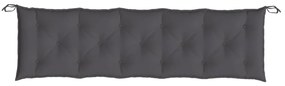 Almofadão p/ banco de jardim 180x50x7cm tecido oxford antracite