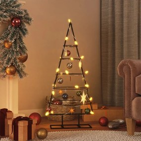 vidaXL Árvore de Natal para decoração 90 cm metal preto