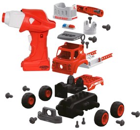 Carro Telecomandado Camião de bombeirost RC Kit 33-peças com chave de fendas Vermelho