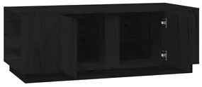 Mesa de centro 110x50x40 cm madeira de pinho maciça preto