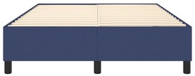 Estrutura de cama sem colchão 140x200 cm tecido azul