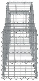 Cestos gabião arqueados 14pcs 200x30x40/60 cm ferro galvanizado