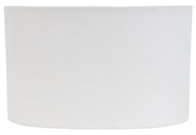 Abajur Oval em Linho Branco 25/16/15 Moderno