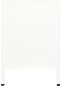 Móvel de TV 105x35x52 cm aço e vidro branco