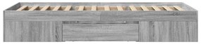 Estrutura cama 75x190 cm derivados de madeira cinzento sonoma