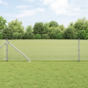 Cerca de Arame Soldado com 13 Postes de Spike 0.8x50 m Aço Galvanizado