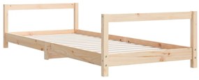 Estrutura de cama infantil 80x200 cm madeira de pinho maciça