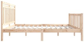 Estrutura de cama king size 150x200 cm madeira maciça