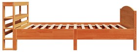 Cama sem colchão 100x200 cm pinho maciço castanho-mel