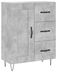 Armário alto 69,5x34x180 cm derivados de madeira cinza cimento