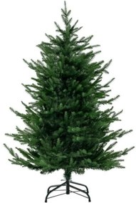 Árvore de Natal artificial de 136 cm com 180 luzes LED brancas quentes 8 modos de iluminação 386 pontas de ramos PE Suporte de metal verde