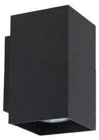 Candeeiro de parede moderno preto quadrado 2 luzes - Sandy