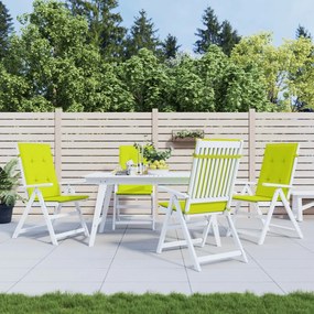 Almofadões p/ cadeiras de jardim 4 pcs 120x50x3cm verde-claro