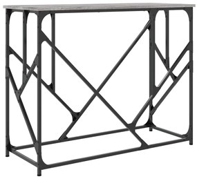 Mesa consola 100x40x80 cm derivados de madeira cinzento sonoma