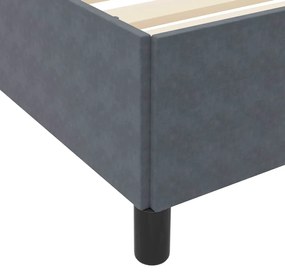 Estrutura da Cama Branco e Cinza Claro 140 x 190 cm Veludo
