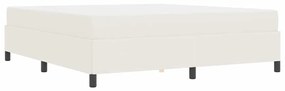 Estrutura da Cama Creme 180 x 200 cm Tecido de veludo côtelé