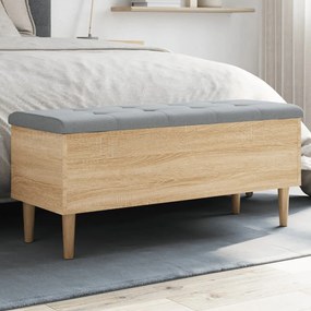 Banco arrumação 102x42x46 cm derivados madeira carvalho sonoma