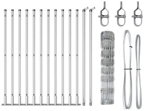 Cerca de Campo 0,8x25 m em Aço Galvanizado