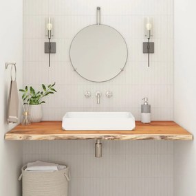 vidaXL Bancada de casa de banho retangular 140x60x2,5 cm acácia maciça