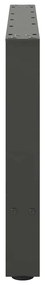 Pés para mesa de centro antracite 2 peças 70x(42-43) cm aço