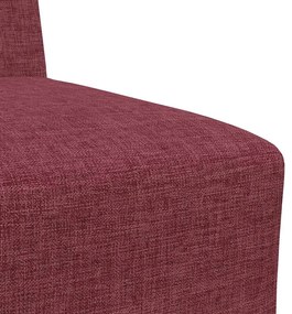Cadeira de Sofá Cinza Claro 55 cm em Tecido 2 pcs Vermelho