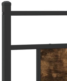 Cabeceira de cama 75cm derivados de madeira/aço carvalho fumado