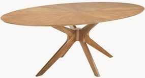 Mesa de jantar oval em madeira Tallinn, 190 x 110 cm