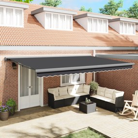 vidaXL Toldo Retrátil Automático Antracite 500x300 cm