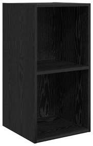 Conjunto de móvel de TV 4 pcs Carvalho preto Madeira processada