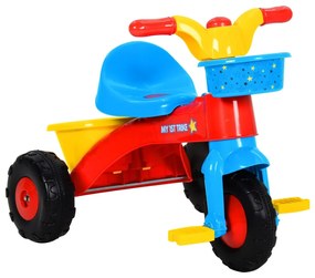 80372 vidaXL Triciclo para crianças multicolor