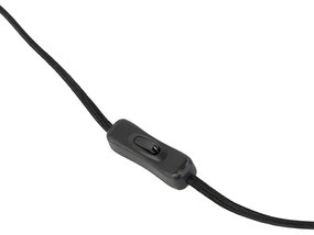 Candeeiro de braçadeira moderno preto com braço flexível - Cavalux