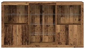 Aparador com Luzes LED Madeira Velha 181,5 x 37 x 100 cm Madeira de En