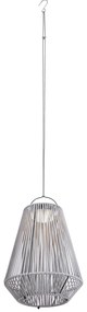 Candeeiro de mesa boémio cinzento Incl. LED Regulável em 3 níveis IP54 Recarregável a energia solar - Duca Boêmio
