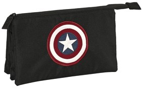 Malas para Tudo Triplas Capitán América Preto (22 X 12 X 3 cm)