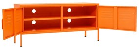 Móvel de TV aço 105x35x50 cm laranja