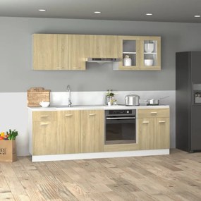 Conjunto móveis de cozinha “Lyon” 8 pcs carvalho sonoma