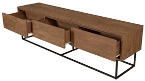 Conjunto de Mobiliário de Sala de Estar Laxus – Nogueira Preta – 90x39