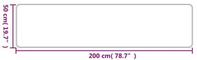 Tapete/passadeira 50x200 cm aspeto sisal cinzento-acastanhado