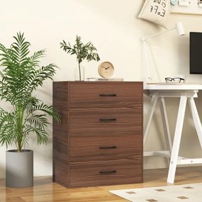 Armario de arrumação empilhável de 2 gavetas sala de estar Escritório de estudo Cor nogueira